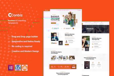 Preview: Conbiz - Consultancy & Business Elementor Template Kit