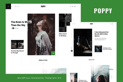 Preview: Poppy - Blog & Magazine Elementor Pro Template Kit