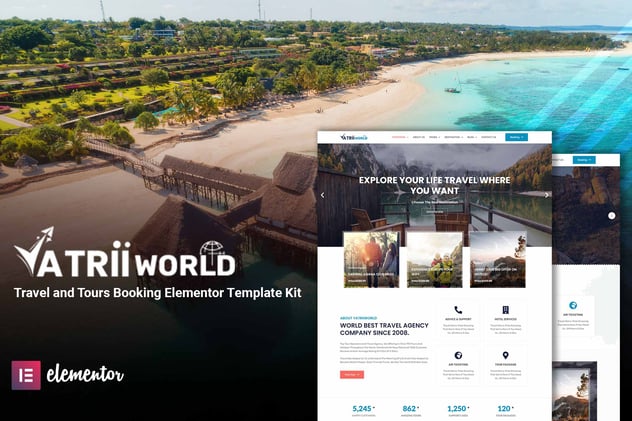 Yatriiworld – Travel & Tours Booking Elementor Pro Template Kit