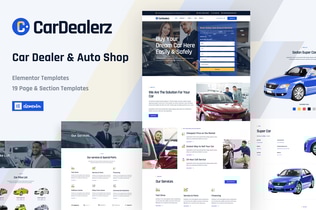 Preview: CarDealerz - Auto Dealer & Auto Shop Website Elementor Template Kit