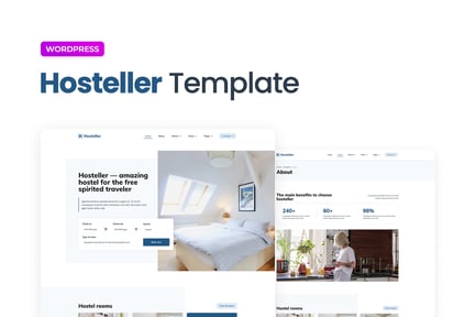 Preview: Hosteller – Hostel Booking Elementor Template Kit