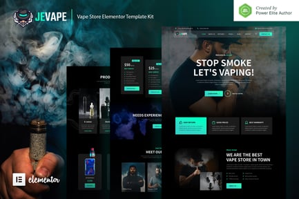 Preview: Jevape – Vape Store Elementor Template Kit