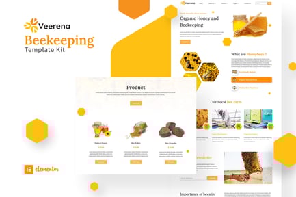 Preview: Veerena - Honey Bee Elementor Template Kit