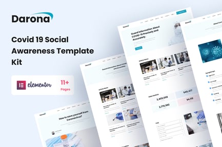 Preview: Darona – COVID-19 Social Awareness Elementor Template Kit