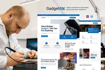 Preview: GadgetFIX - Gadget, Smartphone & Laptop Repair Services Template Kit