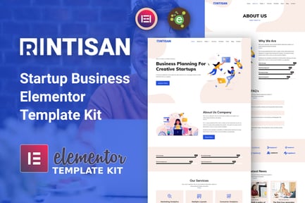 Preview: Rintisan - Startup Business Elementor Template Kit