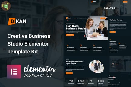 Preview: Dikan - Creative Business Studio Elementor Template Kit