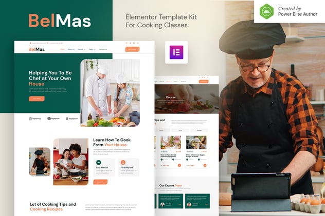 BelMas – Online Cooking Class & Workshop Elementor Template Kit