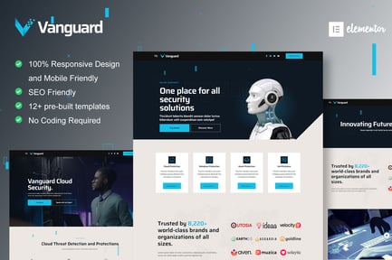 Preview: Vanguard - Cyber Security Service Elementor Template Kit