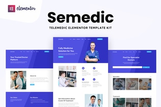 Preview: Semedic - Doctor Telehealth Elementor Template Kit