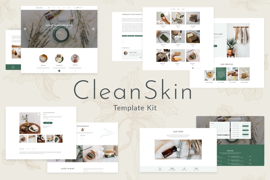 Cover for CleanSkin | Handmade Organic Soap & Natural Cosmetics Template Kit