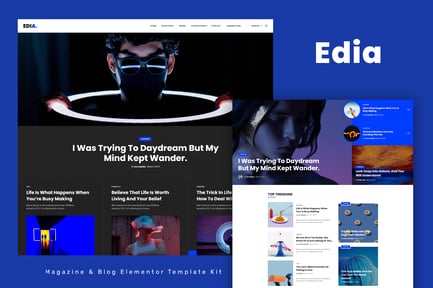 Preview: Edia - Blog & Magazine Elementor Template Kit