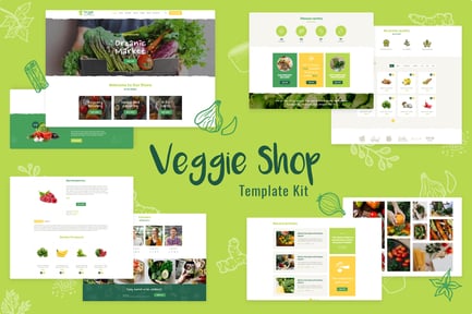 Preview: Veggie | Organic Food & Eco Online Store Products Template Kit
