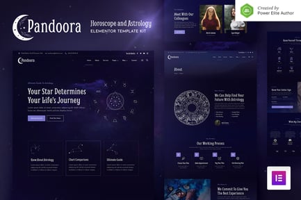 Preview: Pandoora – Horoscope & Astrology Elementor Template Kit
