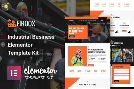 Preview: Firoox - Industrial Business Elementor Template Kit