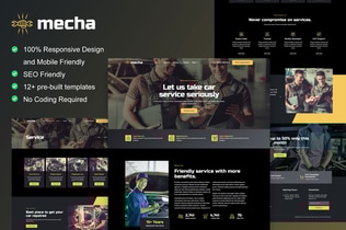 Preview: Mecha - Car Repair & Auto Service Elementor Template Kit