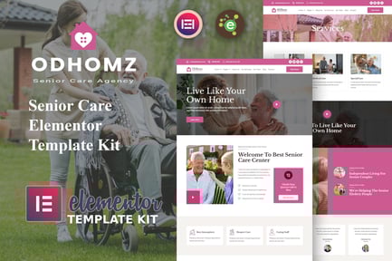 Preview: Odhomz - Senior Care Elementor Template Kit