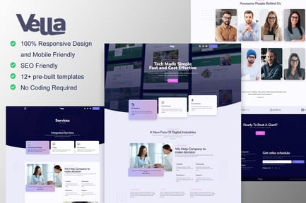Preview: Vella - Digital Agency Elementor Template Kit