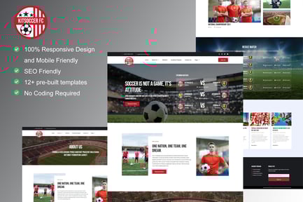 Preview: KitSoccer - Football Team & Sports Elementor Template Kit