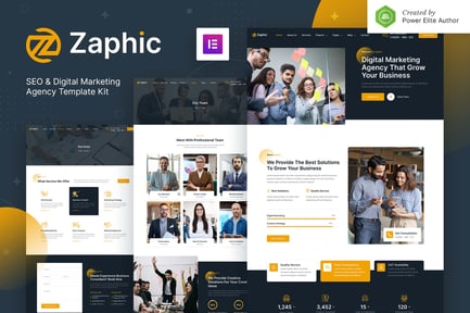 Preview: Zaphic - SEO & Digital Marketing Agency Elementor Template Kit