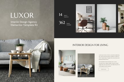 Preview: Luxor - Interior Design Agency Elementor Template Kit