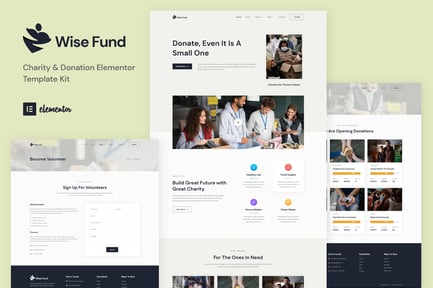 Preview: Wise Fund - Charity & Donation Elementor Template Kit