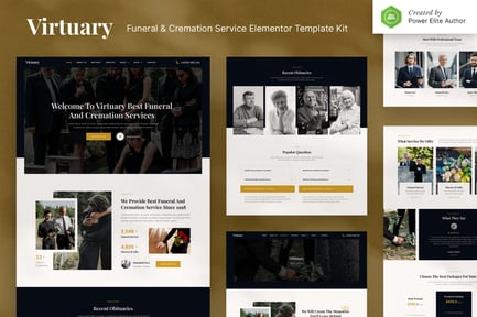 Preview: Virtuary - Funeral & Cremation Services Elementor Template Kit
