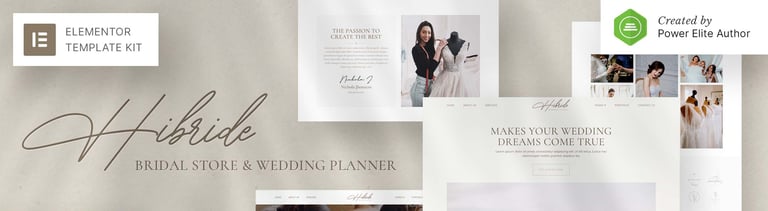 Hibride – Bridal Photography & Wedding Planner Elementor Template Kit
