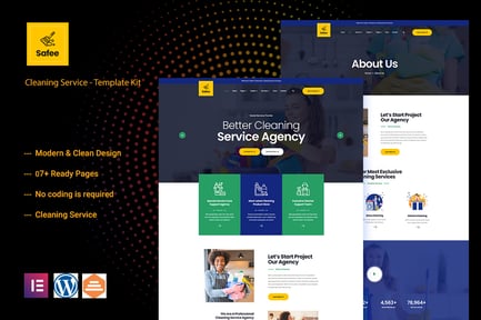 Preview: Safee - Cleaning Service Elementor Template Kit