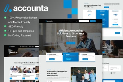 Preview: Accounta - Accounting Firm Elementor Template Kit