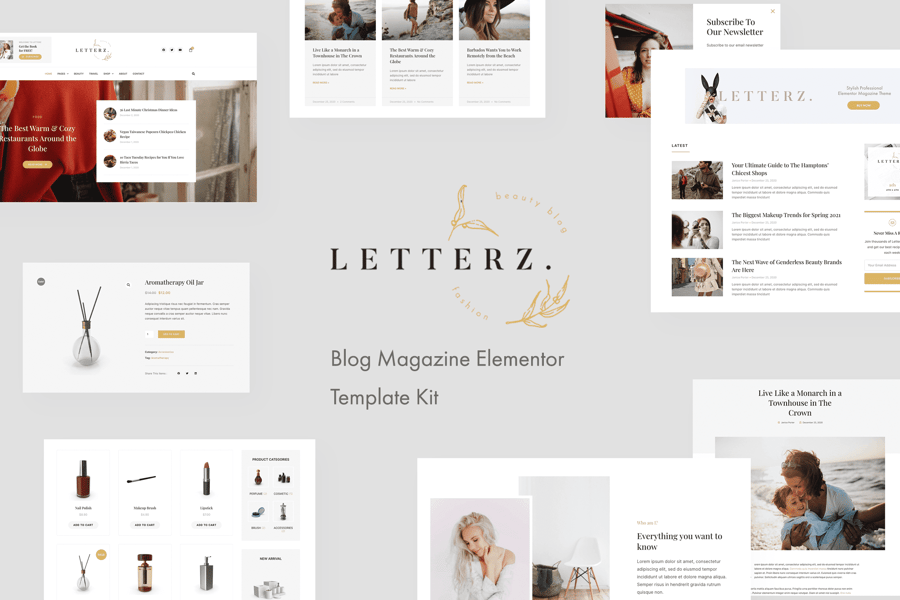 Cover for Letterz - Blog Magazine Elementor Template Kit