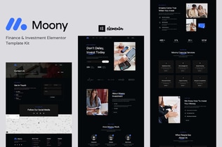 Preview: Moony - Finance & Investment Elementor Template Kit