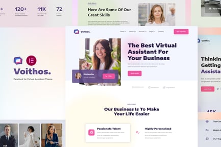 Preview: Voithos | Personal Virtual Assistant Elementor Template Kit