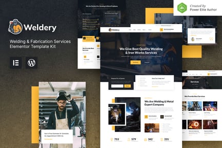 Preview: Weldery – Welding & Fabrication Services Elementor Template Kit