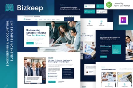 Preview: Bizkeep - Bookkeeping & Accounting Service Elementor Template Kit