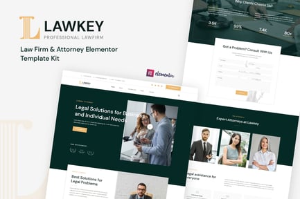 Preview: Lawkey - Law Firm & Attorney Elementor Template Kit
