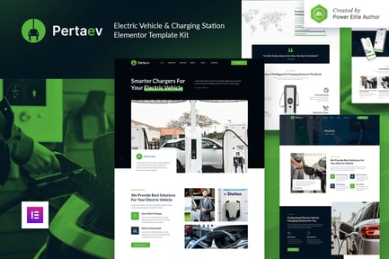 Preview: Pertaev – Electric Vehicle & Charging Station Elementor Template Kit