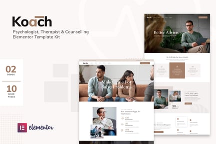 Preview: Koach - Life Coach & Counseling Elementor Template Kit