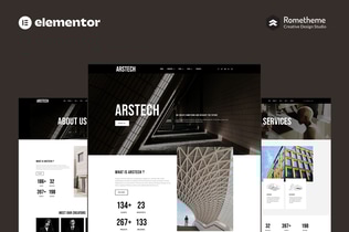 Preview: Arstech - Architecture Elementor Pro Full Site Template Kit