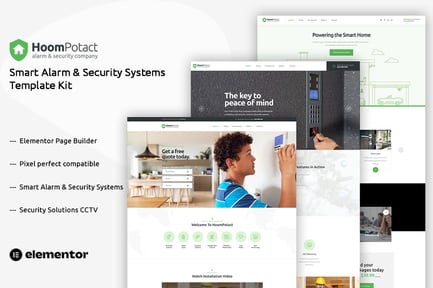 Preview: HoomPotact - Smart Alarm & Security Systems Template Kit