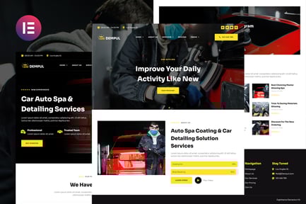 Preview: Dempul - Car Auto Spa & Detailing Services Elementor Template Kit