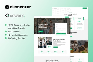 Preview: Coworx - Coworking Space & Virtual Office Elementor Template Kit