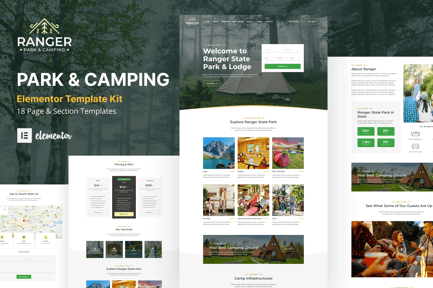 Preview: Ranger - Camping & Adventure Elementor Template Kit