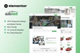 Preview: AutoRent - Car Rental Service Elementor Template Kit