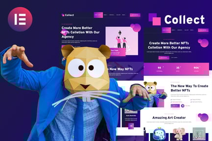 Preview: Collect - NFT Design Agency Services Elementor Template Kit