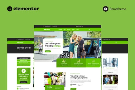 Preview: Caroze - Charging Station &EV Servicing Elementor Pro Full Site Template Kit