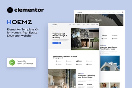 Preview: Hoemz - Home & Real Estate Developer Elementor Template Kit