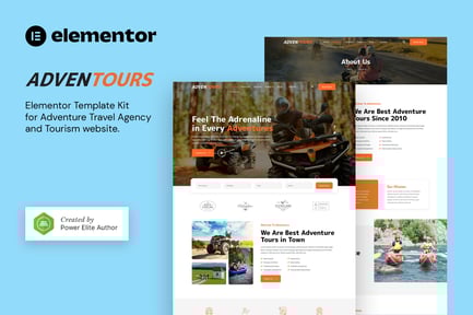 Preview: Adventours – Adventure Travel Agency & Tourism Elementor Template Kit