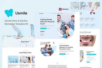 Preview: Usmile - Dental Clinic & Dentist Elementor Template Kit
