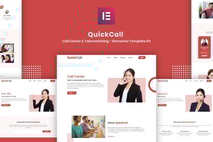 Preview: Quick Call - Call Center Elementor Template Kit